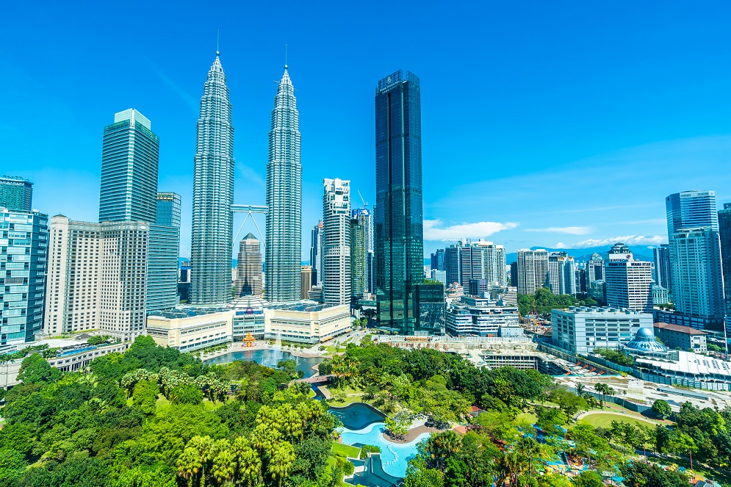 Beautiful architecture building exterior in Kuala Lumpur city in Beautiful architecture building exterior in Kuala Lumpur city in Malaysia for travel